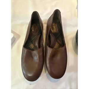 Born Brown Leather Comfort Slip On Loafers Casual Shoes Size 6M